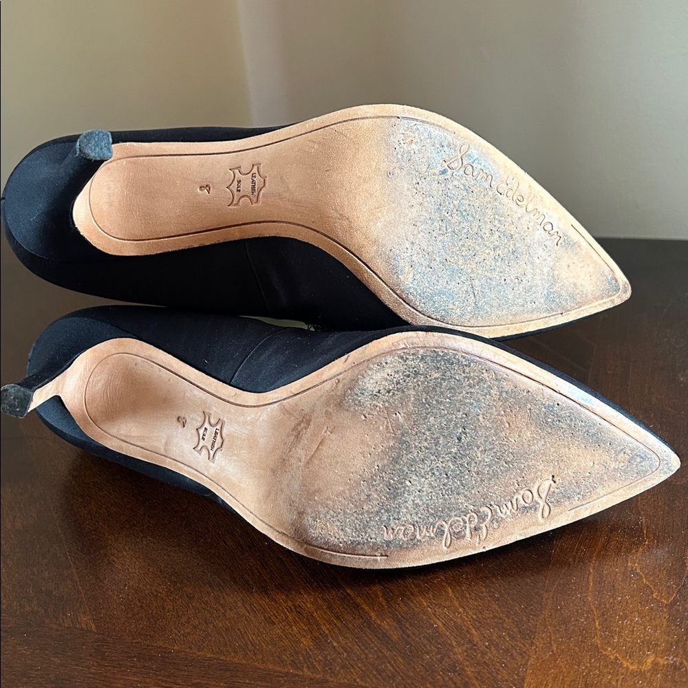 Sam Edelman Black Haylan Frayed Pumps - Picture 14 of 16